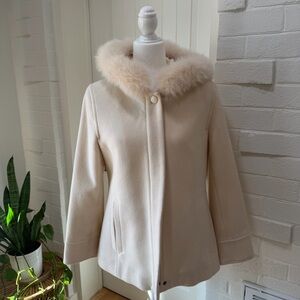 Forecaster of Boston Ivory Lambswool Coat